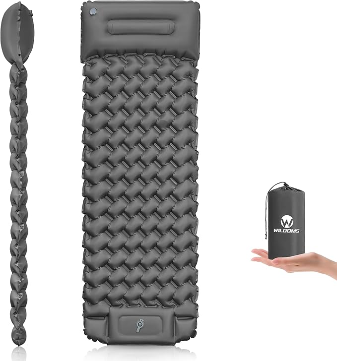 Sleeping Pad for Camping - 4” Thick Inflatable Camping Mat with Built-in Pump &amp Pillow Ultralight Self Inflating Camping pad Backpacking Sleeping Mat for Hiking Tent Traveling