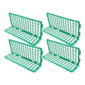 4pcs Green Plastic Fruit and Vegetable Storage Organizer Fence for Supermarket and Kitchen Use – Shelf Divider Guardrail for Fresh Produce Display and Space-Saving Rack Accessories