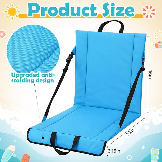 Novabright Foldable Seat for Poolside Chairs Lightweight Portable Pool Edge of Pool Flip Chairs for Beach Poolside Camping Picnic Lawn Accessories Outdoor Seating Pad Summer Outdoor Beach