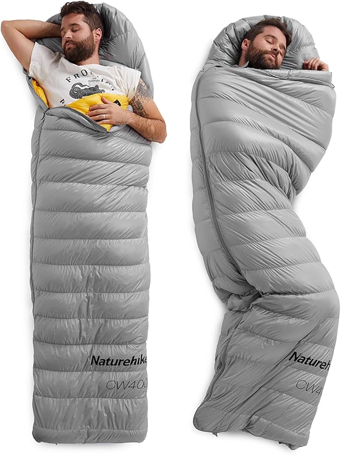 Naturehike Ultralight Down Cold Weather Sleeping Bag 650FP Compact Sleeping Bag 3-4 Season for Adults &amp Kids Backpacking Camping Hiking Traveling with Compression Sack