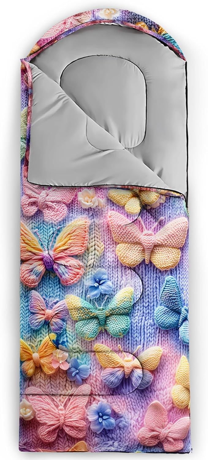 QOOMO Camping Sleeping Bags3 Season Warm &amp Cool WeatherLightweightWaterproof Sleeping Bags for Adults &amp KidsTravelingand OutdoorsCamping Gear Equipment
