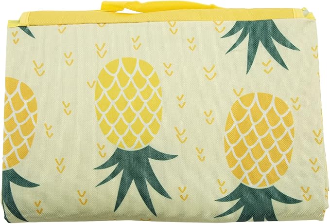 Picnic Blanket Oxford Cloth Rectangle Moistureproof Foldable Mat Camping Blanket Large Size 195x200cm Durably 3 Layer Material Aluminum Film Backing for Heat Insulation (Fruit)