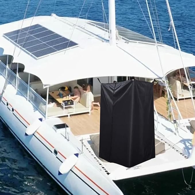 Asixxsix Boat Privacy Curtain Heavy Duty Sun Proof Oxford Cloth Hanging Changing Room with Storage Bag Water Proof Pontoon Tent for Pontoon Boats Yachts Outdoor Camping Beach