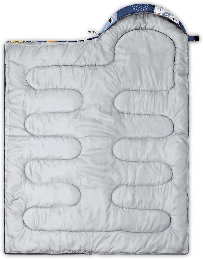 Kids Sleeping Bag for Boys GirlsCute Puppy Print-Lightweight Warm Portable Outdoor Indoor-Waterproof Cold Weather Resistant Sleeping Bag for Camping Hiking
