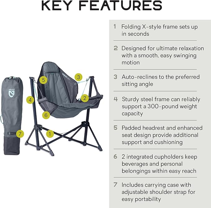 Nemo Equipment Stargaze EVO-X Folding Reclining Camp Chair - Ombre Blue - One Size