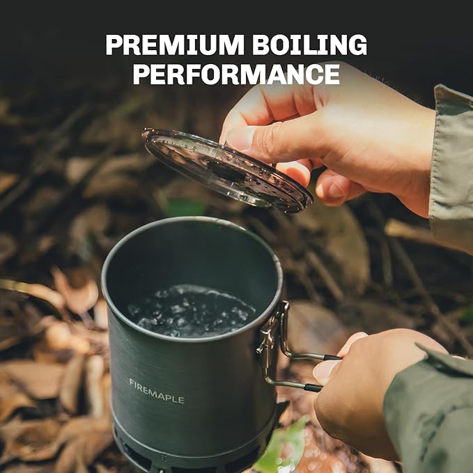 Fire-Maple Petrel Quickboil Pro Ultralight Cooking System – Compact &amp Fast-Boiling Backpacking Stove Pot Set Ideal for Hiking Solo Camping Travelling Hunting Trips | PETREL SYSTEM w/Greenpeak