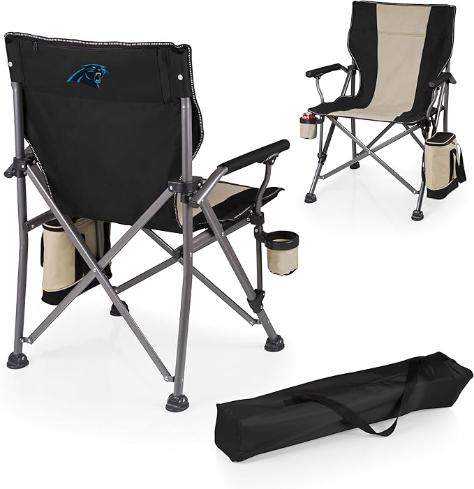 Picnic TIME NFL Unisex-Adult NFL Outlander Folding Camping Chair with Cooler Heavy Duty Beach Chair