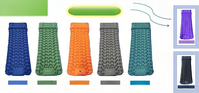 Convenient Foot Stepping Inflatable Mat Outdoor Camping Moisture Proof Mat Car Inflatable Mattress (1 Piece Multiple Colors to Choose from)
