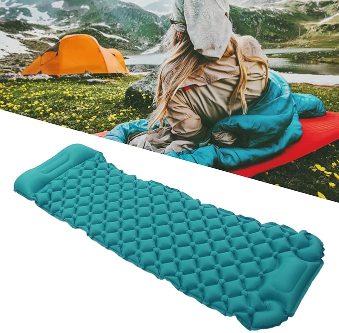 Topyond Inflatable Sleeping Mat Camping Sleeping Pad Ultralight Inflatable Sleeping Mat with Built in Pump Backpacking Camping Air Mattress for Camping