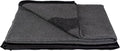 Fox Outdoor Products Wool Blanket - Warm Lightweight Wool Blend Blanket with Whip-Stitched Edges for Outdoor &amp Home Use German Army Style - Grey with Black Stripes