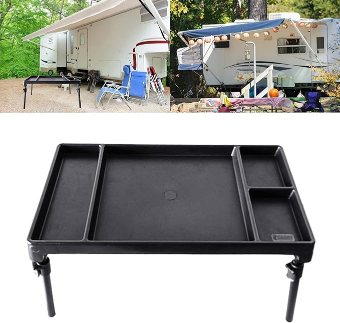 Picnics Hiking Fishing Table with Extendable Leg Folding Baits Tables Portable Picnics Desk for Outdoor Cooking Hiking