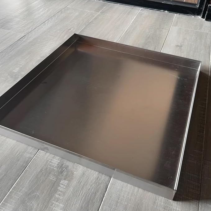 Heavy Duty Stainless Steel 304 Drip Tray for AC Units Washing Machines &amp Garden Pots - Durable Drain Pan Tool Organizer (60x20cm/24x8in)