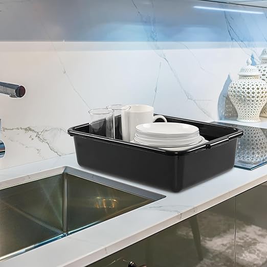 Saedy 5 Pack Small Commercial Bus Box 8L Food Service Bus Tub Plastic Wash Basin