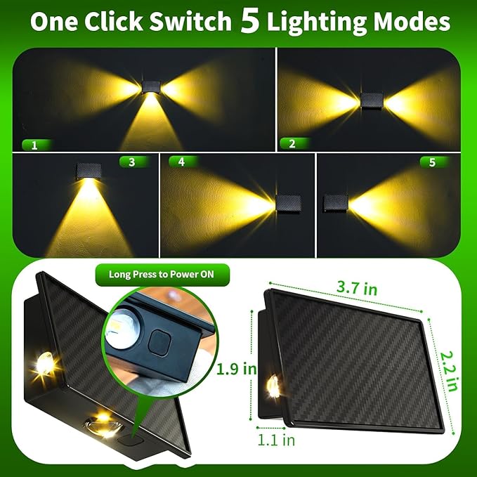 JSOT Solar Deck Lights Outdoor - 12 Pack Stair Step Fence Waterproof Light 5 Lighting Modes for Backyard Garden Wall Outside Patio Decor (Warm Light)