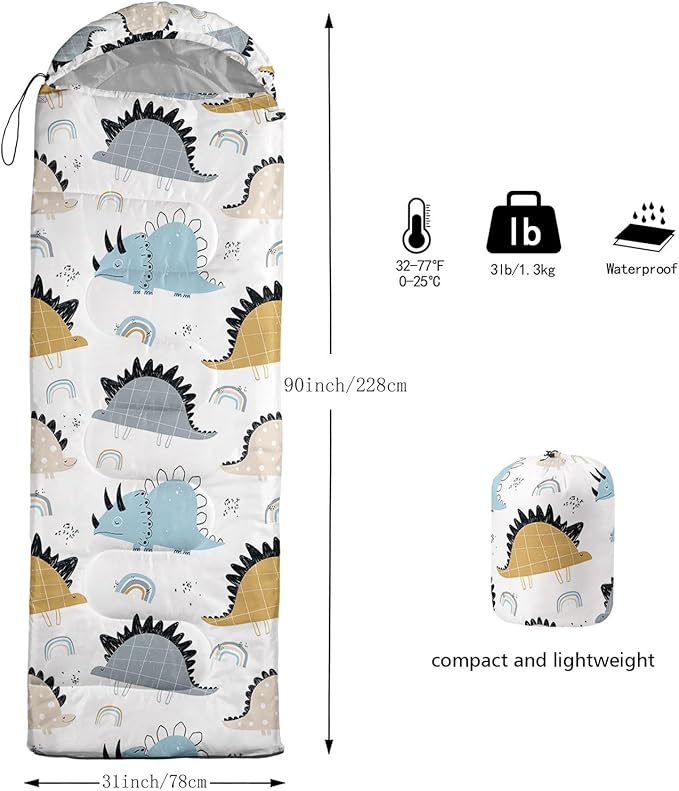 Kids Sleeping Bag for Boys Girls3D Basketball Print-Lightweight Warm Portable Outdoor Indoor-Waterproof Cold Weather Resistant Sleeping Bag for Camping Hiking