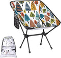 Honeybaby Folding Camping Chair Cartoon Trees Camping Chairs Lightweight Portable Chair Outdoor Foldable Chairs for Camping Travel Picnic Beach Hiking