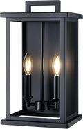 Large Outdoor Sconce Garage Lights Modern Outdoor Wall Light Exterior Wall Lantern Lights for HouseFront Porch2-Light Patio Wall Light Fixture with Thick Glass Shades E12 Waterproof 1 Pack
