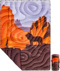 ONETIGRIS Ultralight Camping Blanket Packable Puffy Quilt Puffy Printed Camping Blanket with Snap Buttons &amp Corner Loops for Backpacking Hiking &amp Travel