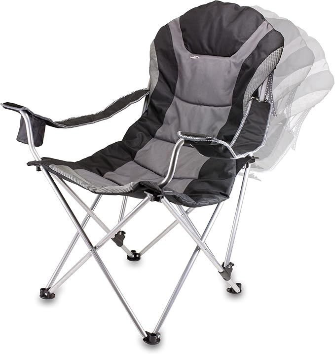 Picnic TIME NFL Unisex-Adult NFL Reclining Camp Chair Beach Chair for Adults Sports Chair with Carry Bag