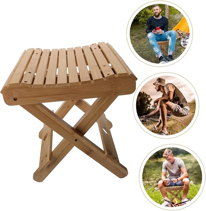 HANABASS Portable Folding Stool for Adults Outdoor Camping Fishing Stool for Bathroom and Lightweight
