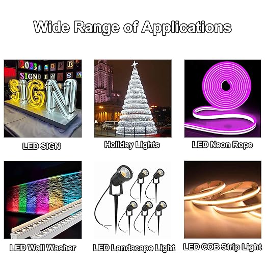 24V DC Power Supply 200W - Ultra Slim LED Driver Low Voltage Transformer with 3-Prong Plug &amp 3.3ft Cable IP67 Waterproof for LED Strip Lights Outdoor Lighting