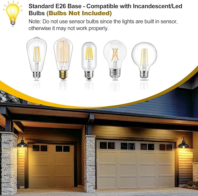 TOBUSA 2-Pack Dusk to Dawn Outdoor Wall Lights Farmhouse Gooseneck Barn Lights Waterproof 11.5'' Matte Black Outside Wall Sconces for House Porch Garage