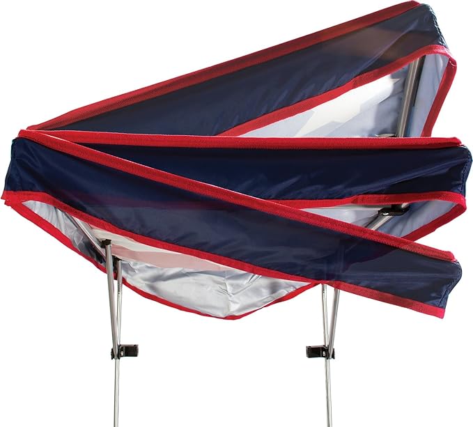 Quik Shade Adjustable Canopy Folding Shade Chair American Flag 0.8'l x 0.8'w x 1.3'h