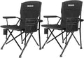 Camping Chair with Padded Hard Armrest Sturdy Folding Camp Chair with Cup Holder W Mesh Storage Bag Support to 400 lbsfor Adults 2 Pack
