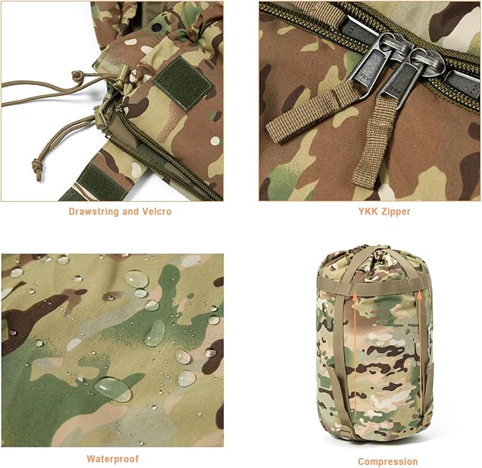 MT Military Army Force Defence 4 &amp Tropen Patrol Mummy Sleeping Bags with Bivy Cover Compression Sack Modular Sleeping System 2.0 for Cold Weather