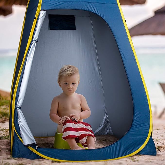ROPODA Pop Up Tent 83inches x 48inches x 48inches Upgrade Privacy Tent Porta-Potty Tent Includes 1 Removable Bottom 8 Stakes 1 Removable Rain Cover 1 Carrying Bag
