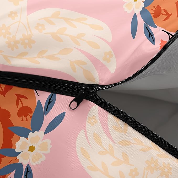 Axolotl Cartoon Fox Sleeping Bag3 Season Warm and Cool Weather Kawaii Fox Flowers Sleeping Bags for Kids Boys TeensWaterproof Lightweight Sleeping Bags for TravelingOutdoors Camping EquipmentRed
