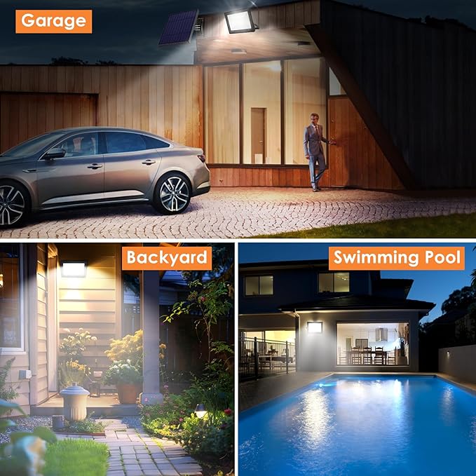 50W LED Flood Light Outdoor 6500K Daylight White7000LM Super Brighter LED Work LightIP66 Waterproof Security Light with Switch and Plug for Garage Garden Yard Stadium 2Pack