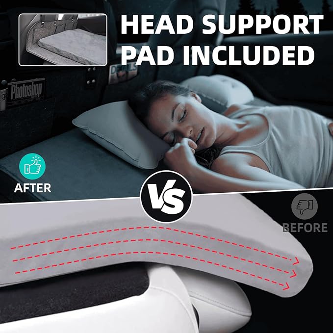 Tesla Model Y Camping Mattress Pad 3 Inch Memory Foam Sleeping Pad Foldable Mattress for SUV Car Bed Conversion Portable Foam Pad for Road Trips and Travel