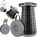 Boreeman 2026 Upgraded Collapsible Stool Lightweight Yet Sturdy with Load Capacity 800lbs Portable Folding Stool for Camping Fishing Hiking BBQ (Grey)