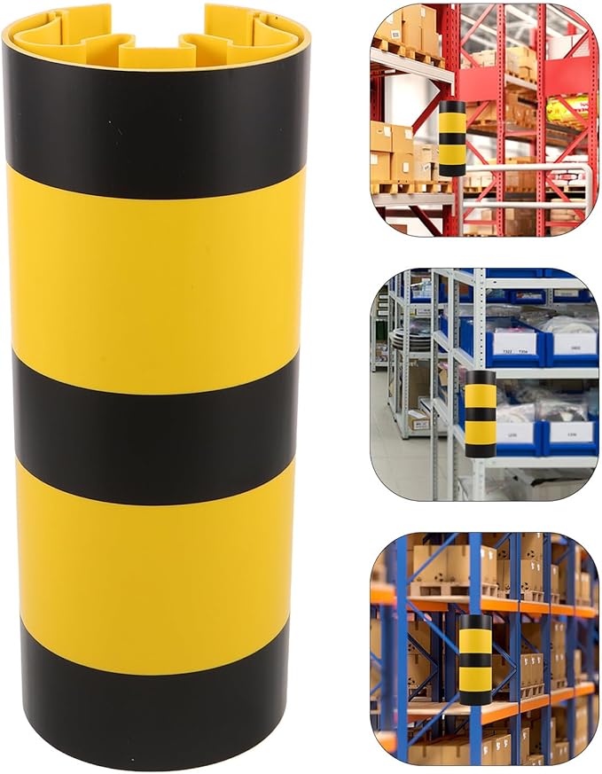 Garneck Plastic Rack Column Guard for Uprights High-Density Impact Resistant Corner Protector Shock Absorbing Edge Safety Cushion for Warehouse Storage Shelving