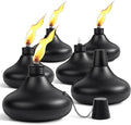 Upgraded Tabletop Torches Set of 6 24.5 oz Citronella Candles for Outdoor Metal Table Top Torches for Outside Refillable Torch Lanterns for Patio Yard Deck Garden Party