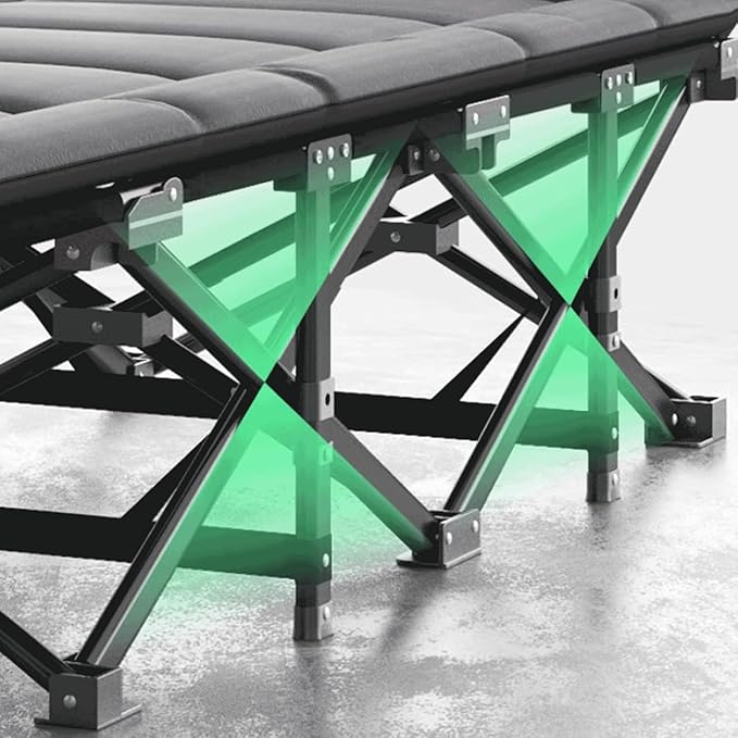 Steel Foldable Camping Bed with Soft Mattress Extra Wider Cots for Outdoor/Office/Beach Portable Folding Bed for Sleeping