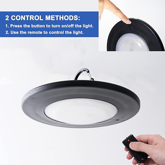 Umbrella Lights with Remote Rechargeable Patio Cantilever Umbrella Lights with 3 Brightness Modes for Offset Patio Umbrella in Outdoor &amp Garden (Black)