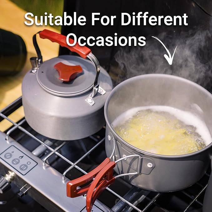 Camping Stove 3 Burner Propane Portable Camp Stove with Regulator Push-Button Instant Ignition Portable Camp Grill Adjustable Burners for Car Camping Outdoor Cooking (BLACK-19800 BTUs)
