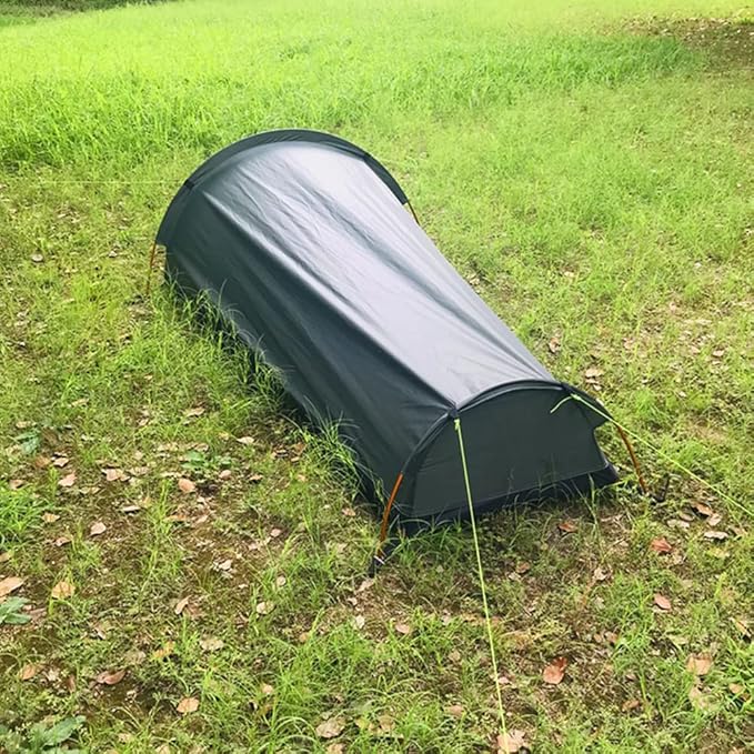 Backpacking TentHUIOP Backpacking Tent Outdoor Camping Sleeping Bag Tent Lightweight Single Person Tent