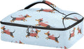 Casserole Carrier Loveliness Cute DogsInsulated Casserole Carrier for Hot or Cold Food Thermal Lunch Tote for Potluck Parties Picnic Beach Fits 9 x 13 Inches Baking Dish