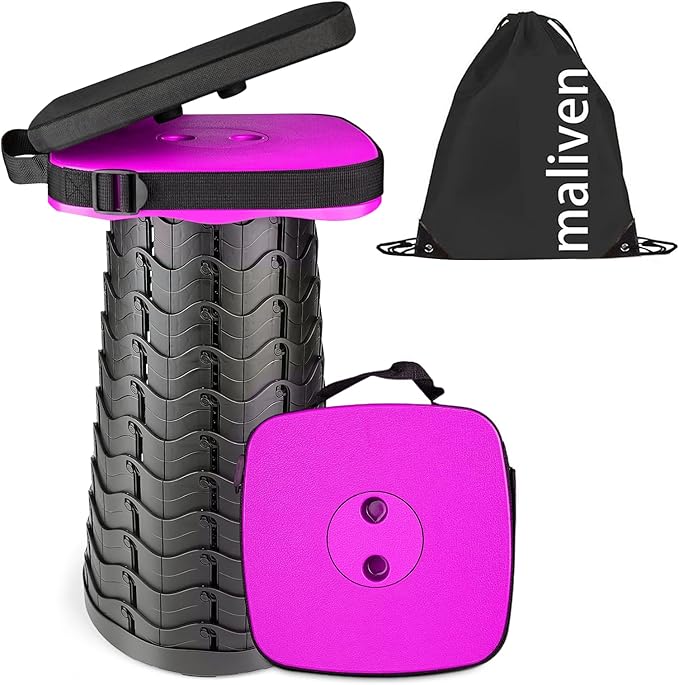 Foldable Camping Stool with Cushion Portable Folding Stool with Nylon Bag Collapsible Stool for Adults Portable Max Load 550 LB