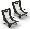 Portable Beach Chair for Adults with Cup Holder Hard Arm Folding Lawn Chairs for Outdoor Activities Camp Sports Beach Travel &amp Picnic Supports up to 400 lbs