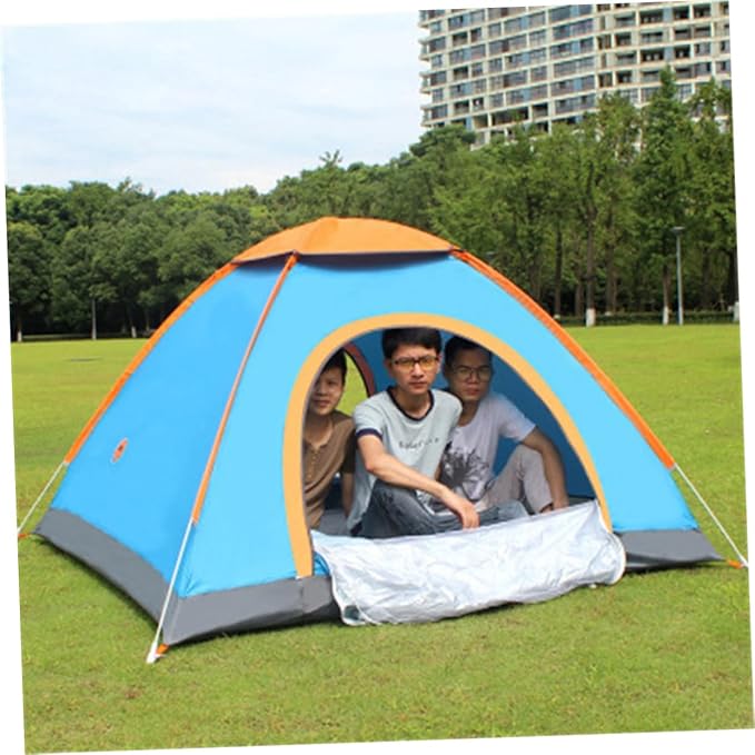 VANZACK Double Person Automatic Open Tent Family Beach Tent for Camping and Party Supplies Lightweight Design with Durable Fibre Poles and Ground