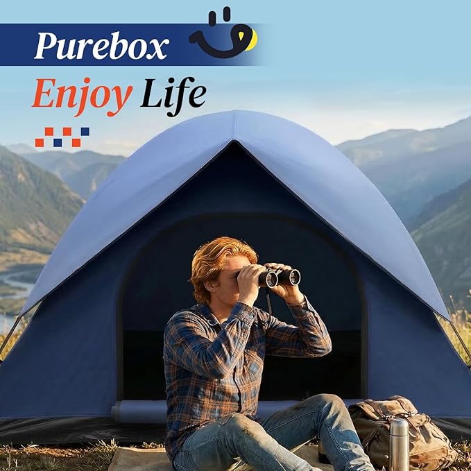 Tents for Camping 2-3 Person Tent – Camping Tent with Rainfly Waterproof 2500MM Easy Setup in 5 Mins Ourtdoor Dome Tents Lightweight Backpacking Tent for Couples Small Families Festivals Backyard
