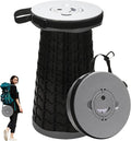 Upgraded Collapsible Stool 800 lbs Heavy Duty Capacity &amp Lightweight 2.6 lbs 18-Inch Portable Retractable Folding Stool for Adults Camping Fishing Hiking BBQ Travel Outdoor Events