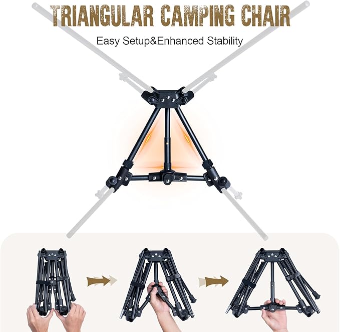 ONETIGRIS Tigerblade Camping Chair Lightweight Folding Backpacking Hiking Chair Compact Portable 330 lbs Capacity