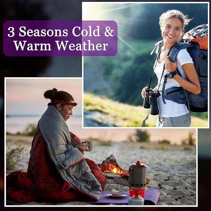 Macarrie 6 Pack Bulk Sleeping Bags for Homeless Donation 0 Degree Waterproof Sleeping Bags with Compression Sack for Adults Winter Cold Weather Care Camping Hiking Emergency