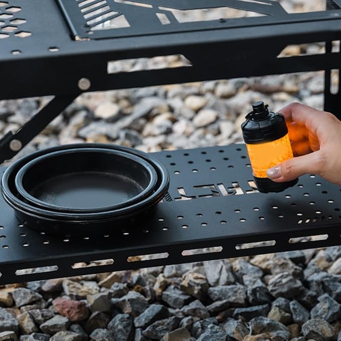 Keenso Camping Table IGT Camping Table Aluminum Alloy Folding Modular Tables with Expansion System and Multi Purpose Side Extension Boards for Outdoor Picnic Car Trip