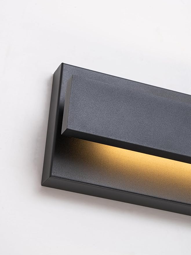 Outdoor Wall Lights 21inch LED Modern Wall Sconce Black Alumium Exterior Porch Light Fixture Long Wall Mount Lighting for House Patio Front Porch Garage2 Packs